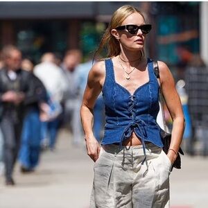 Reformation Cream Wide-Leg Pants